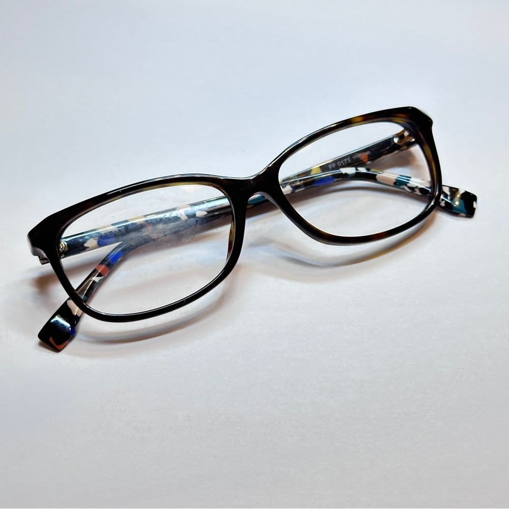 Fendi Women's Eyeglass Frames Only FF 0173 Tortoise Abstract Multicolor